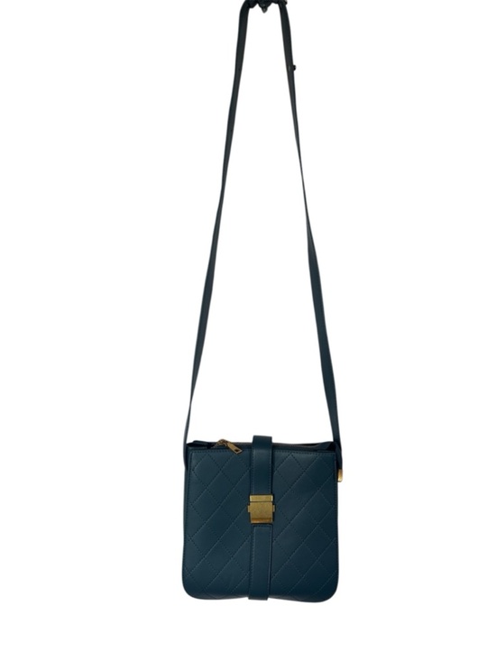 Massini Handbags - Massini Teal Quilted Leather Crossbody/Shoulder Bag